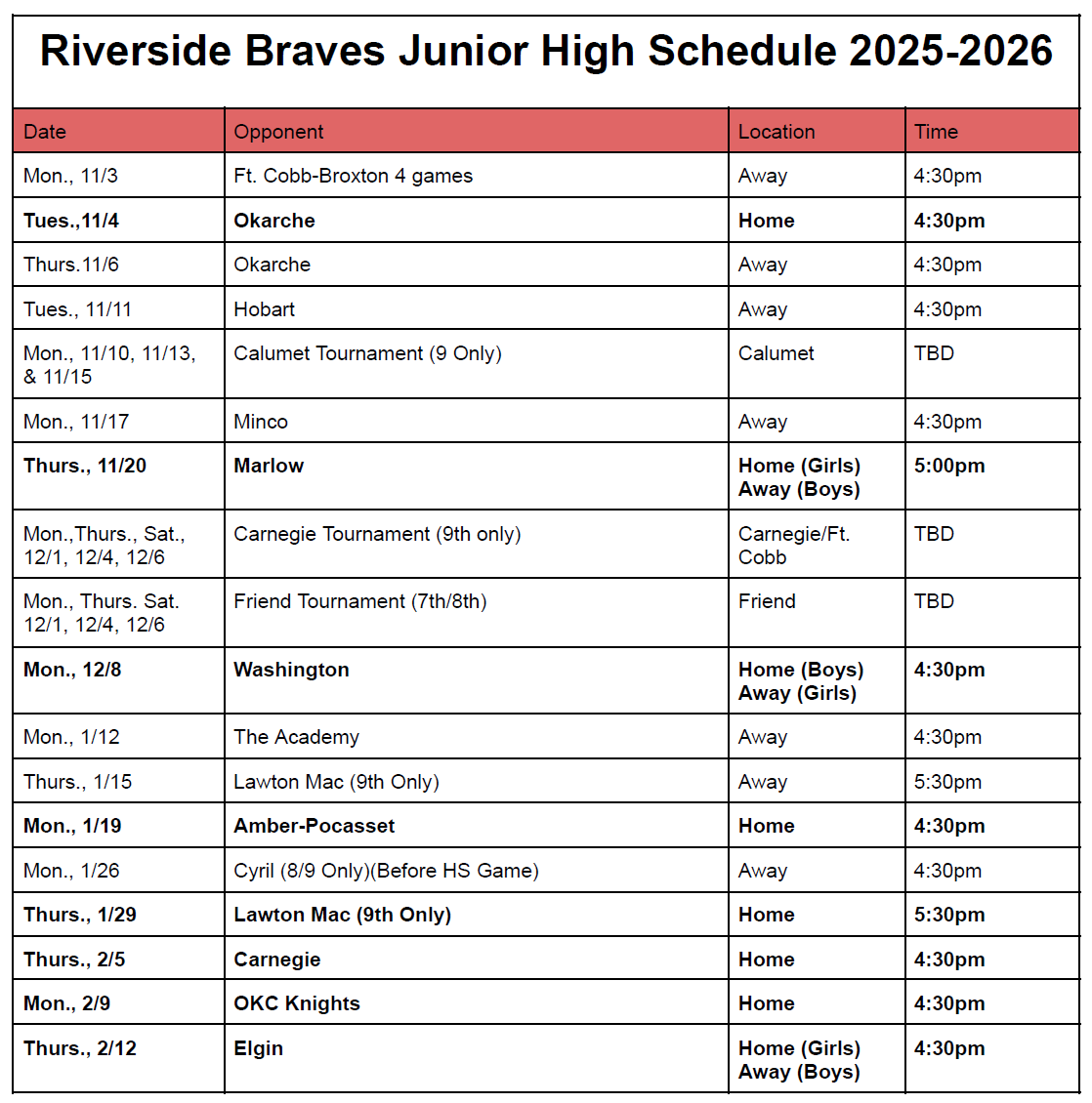 JH Basketball