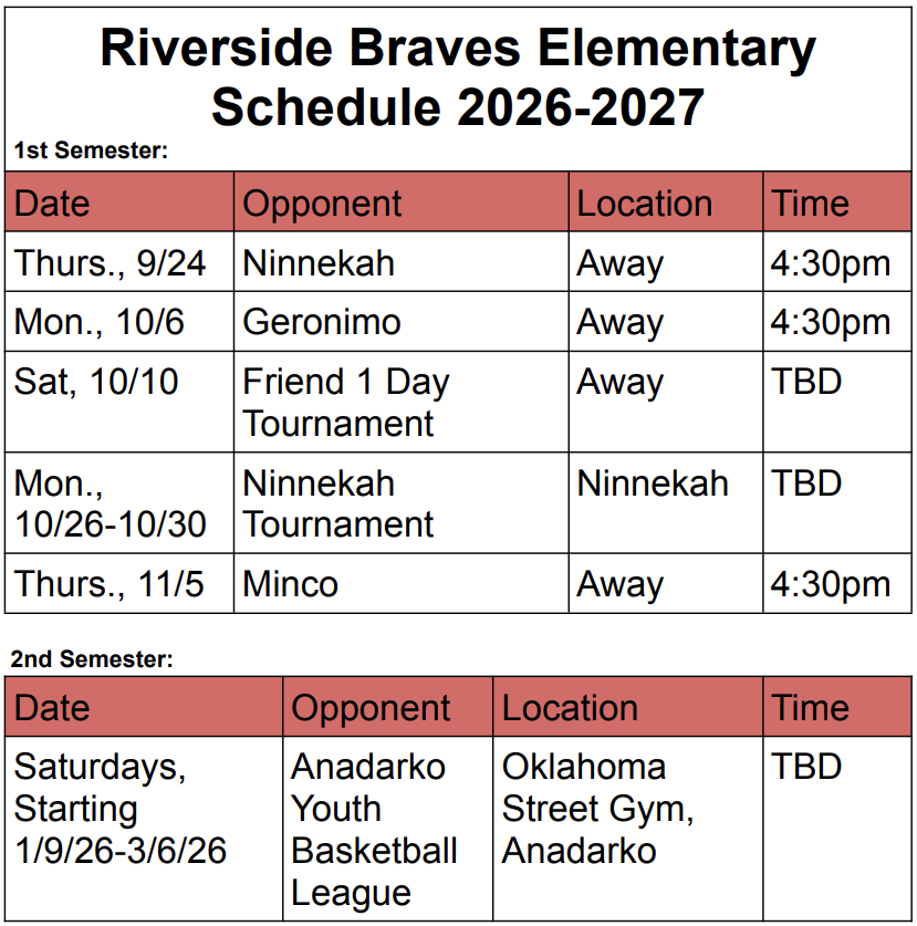 Elementary Basketball 26-27